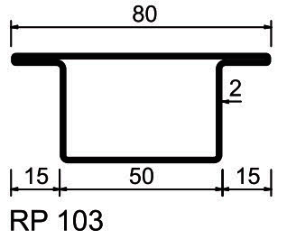 RP-Standardprofil blank, EN10025 S235JR  RP 103  6 m