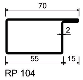 RP-Standardprofil blank, EN10025 S235JR  RP 104  6 m