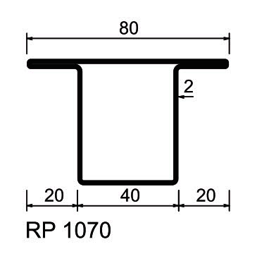 RP-Standardprofil blank, EN10025 S235JR  RP 1070  6 m