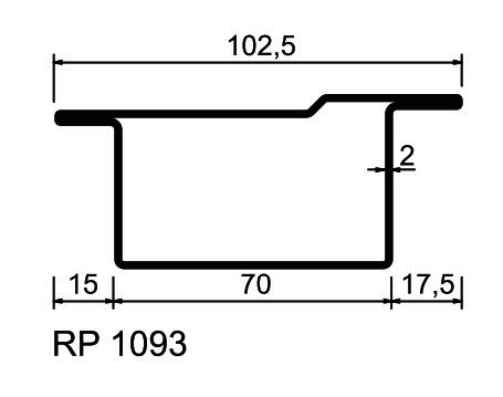 RP-Profily S235JR  RP 1093 Standardprogram, pickled