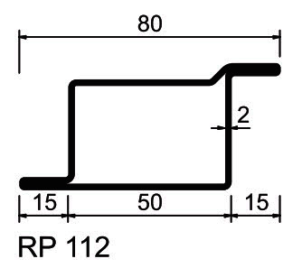 RP-Standardprofil blank, EN10025 S235JR  RP 112  6 m