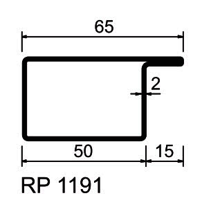 Profilé menuiserie acier RP-Technik S235JR  RP 1191 longueur 6m décapé