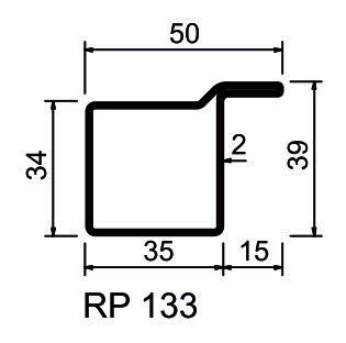 RP-Profily S235JR  RP 133 Standardprogram, pickled