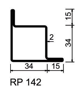 Profilé menuiserie acier RP-Technik S235JR  RP 142 longueur 6m décapé