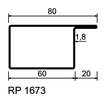 RP-Standardprofil blank, EN10025 S235JR  RP 1673  6 m