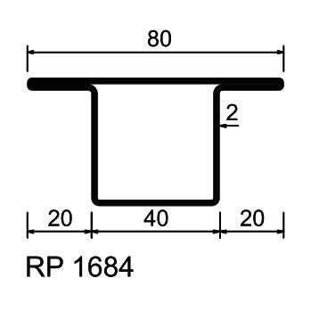 RP-Profily S235JR  RP 1684 Standardprogram, pickled